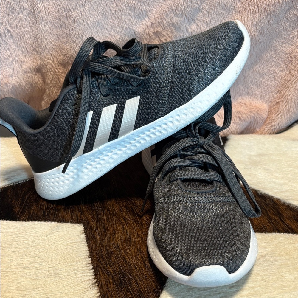Adidas Charcoal and White Running Shoes women’s size 7.5